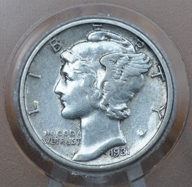 1931 Mercury Silver Dime - Choose by Grade / Condition - 1931P Dime - Great Depression Era Coin - 1931-P Mercury - Philadelphia Mint