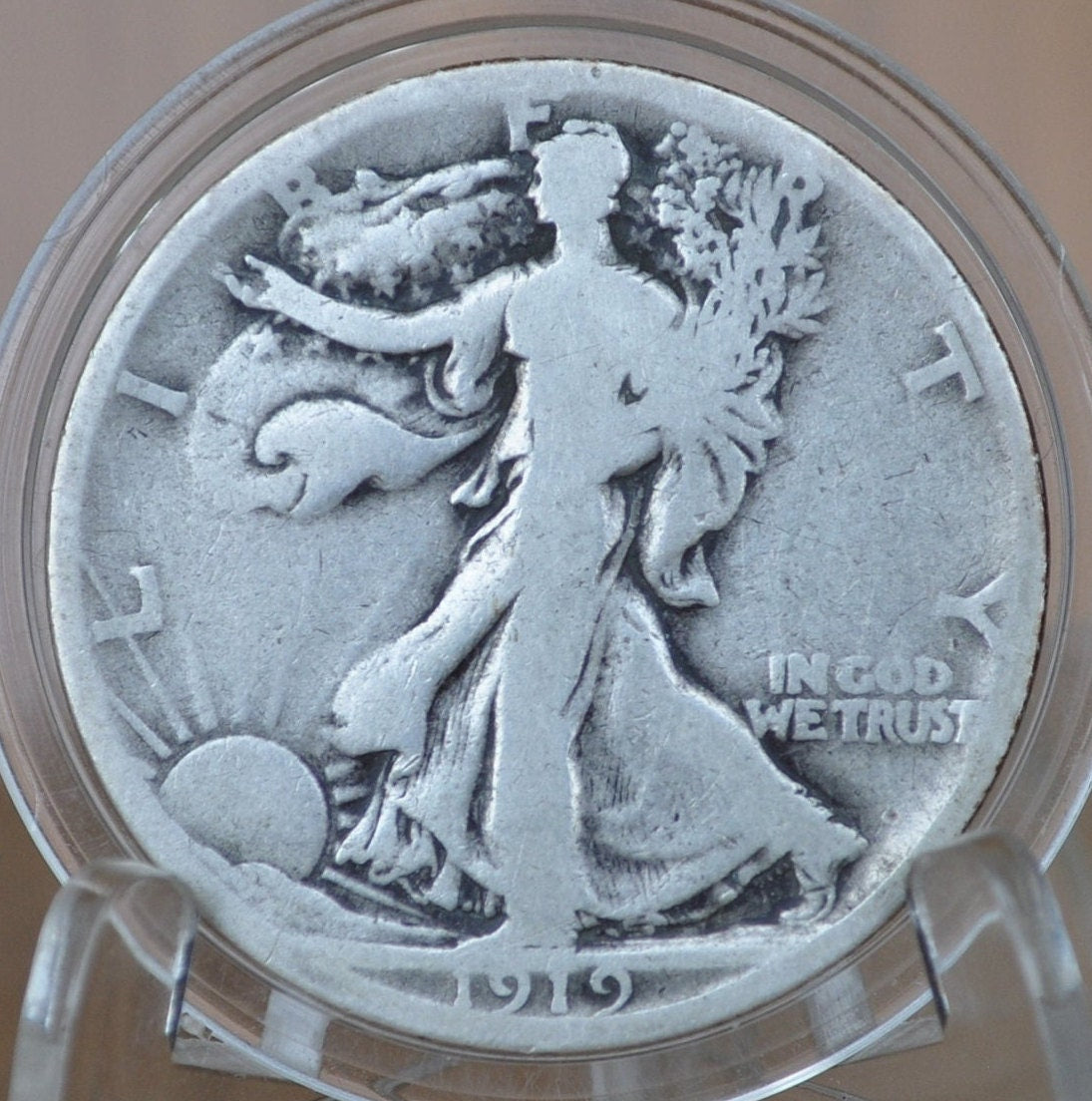 1919-D Walking Liberty Half Dollar - Choose by Grade - Silver Half Dollar 1919 D - Denver Mint 1919 D Wlh 1919 D Half Dollar, Semi-Key Date