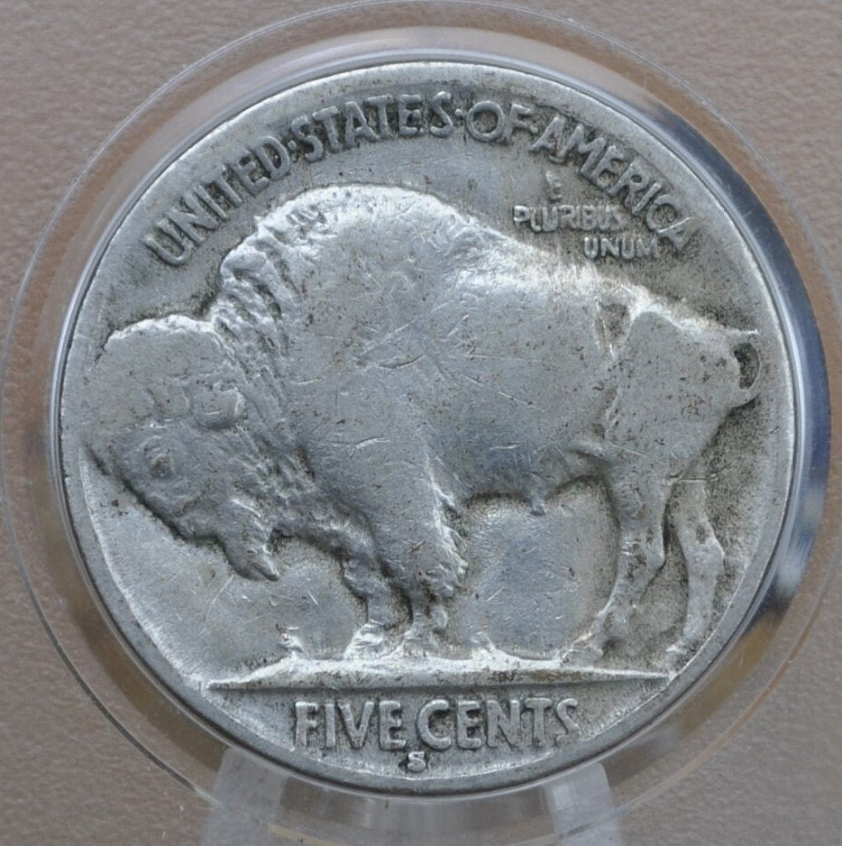 1927-S Buffalo Nickel - G-VG (Good to Very Good) Grade / Condition - 1927-S Indian Head Nickel 1927 S - San Francisco Mint