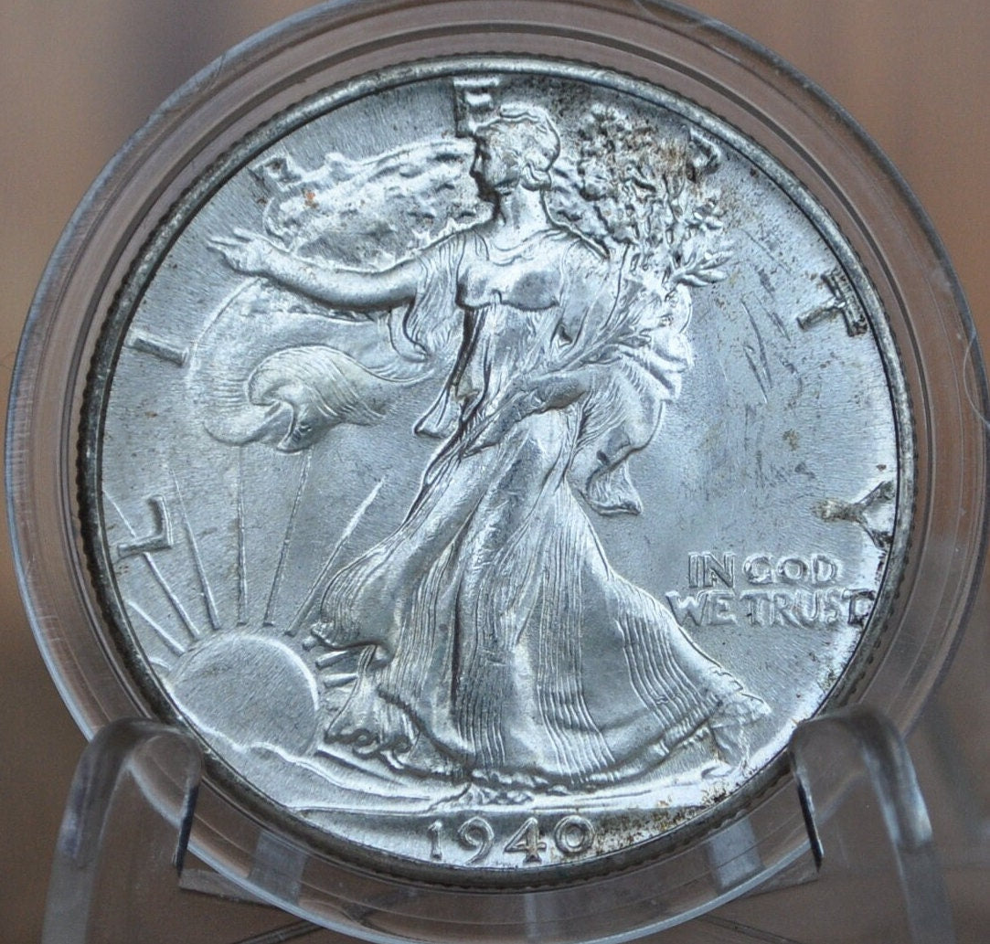 1940 Walking Liberty Silver Half Dollar - Choose by Grade / Condition - Philadelphia Mint - 1940P, 1940-P Walking Liberty 1940 WLH