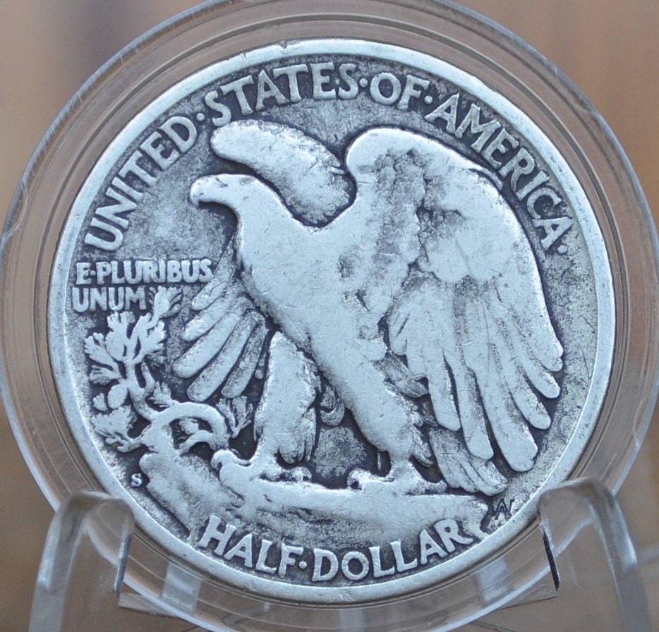 1928-S Walking Liberty Silver Half Dollar - Choose by Grade - San Francisco Mint - 1928-S Half Dollar / 1928 S Liberty Walking Half