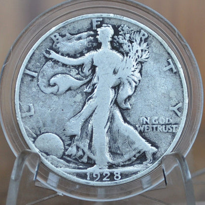 1928-S Walking Liberty Silver Half Dollar - VG (Very Good) Grade - San Francisco Mint - 1928-S Half Dollar / 1928 S Liberty Walking Half