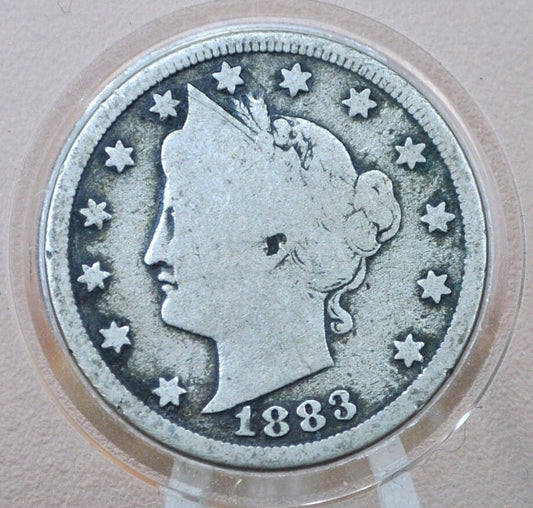 1883 V Nickel WITH Cents - Choose by Grade / Condition - 1883 V Nickel W/Cents - First Year, Rarer Variety 1883 Liberty Head Nickel