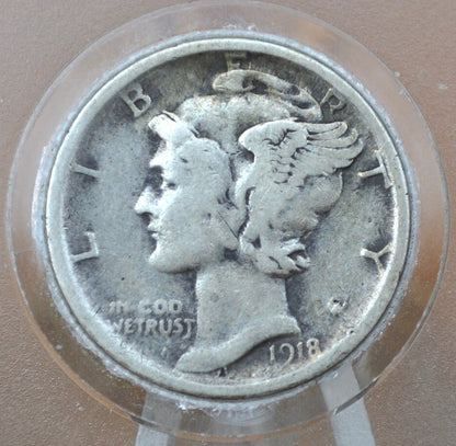 1918 P,D,S Mercury Dimes - Choose by Mint & Grade -Denver Mint- 1918 S Silver Dime - 1918 D Winged Liberty Head Dime 1918 San Francisco
