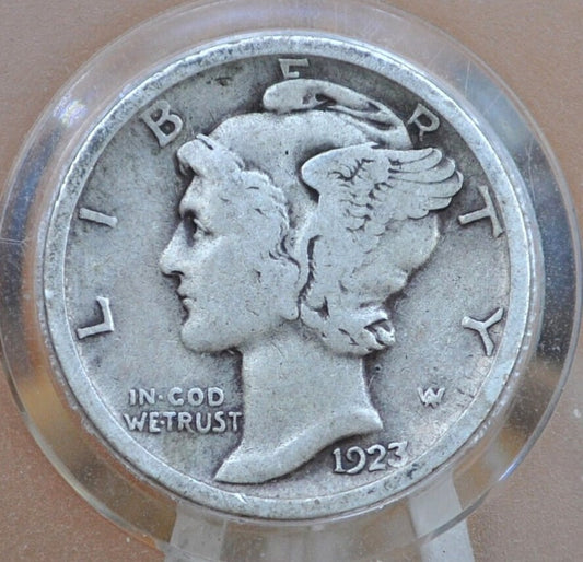 1923-S Mercury Dime - G-VF (Good to Very Fine) Choose by Grade - San Francisco Mint - 1923 S Silver Dime 1923 S Winged Liberty Head Dime