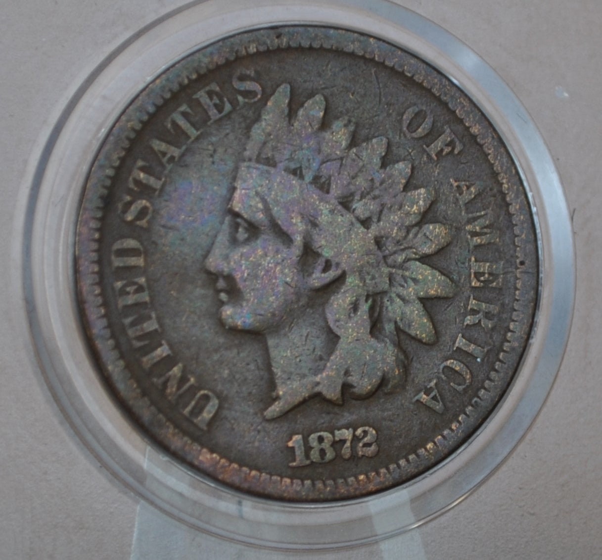 1872 Indian Head Penny - G+ (Good to Very Good) Grade / Condition - Key Date Indian Head - 1872 Cent, Hard to find Date