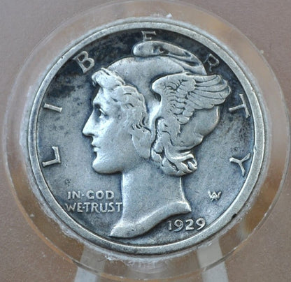 1929-D Mercury Silver Dime - Choose by Grade - Denver Mint - 1929 D Winged Liberty Head Dime - 1929 D Silver Dime Mercury Dime 1929 D