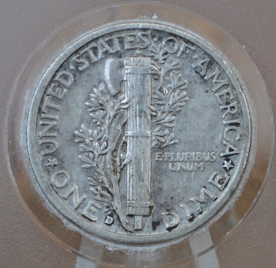 1929-D Mercury Silver Dime - Choose by Grade - Denver Mint - 1929 D Winged Liberty Head Dime - 1929 D Silver Dime Mercury Dime 1929 D