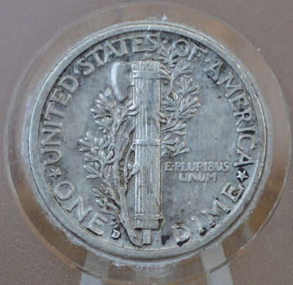 1929-D Mercury Silver Dime - Choose by Grade - Denver Mint - 1929 D Winged Liberty Head Dime - 1929 D Silver Dime Mercury Dime 1929 D