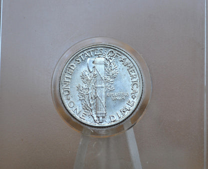 1941 Mercury Dime - MS62 (Uncirculated) Full Split Bands - Philadelphia Mint - 1941 FB Liberty Head Dime - 1941P Mercury Dime Full Band