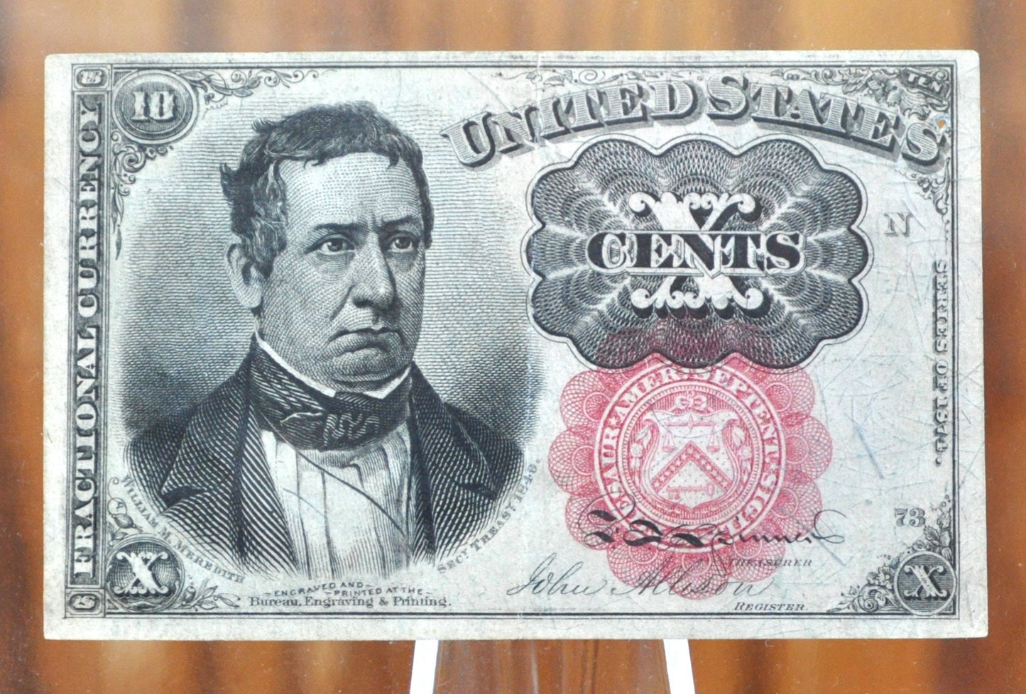 5th Issue Fractional Currency 10 Cent (Fr#1265 and 1266) - Choose by Grade/Condition - 1849-1850 Fifth Issue Fractional, Short Key, Long Key