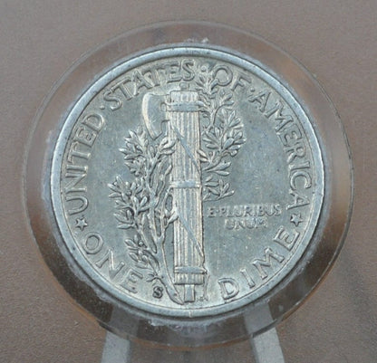 1942 Mercury Silver Dimes P,D,S - Choose by Mint & Grade - 1942D Mercury Head / 1942S Winged Liberty Head Dime