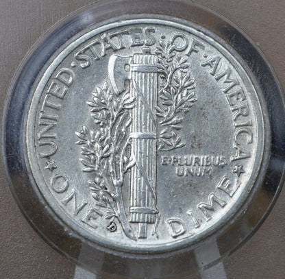 1942-D Mercury Silver Dime - XF-AU (Extremely Fine) Grade - Great Detail - 1942D Mercury Head / 1942D Winged Liberty Head Dime