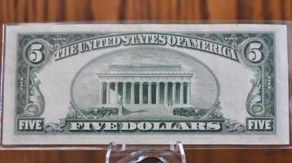 1953 Red Seal 5 Dollar Bill Fr#1532-1535 - Choose by Grade - Single Note or Series Set - 1953 Five Dollar Bill 1953, 1953A, 1953B, 1953C