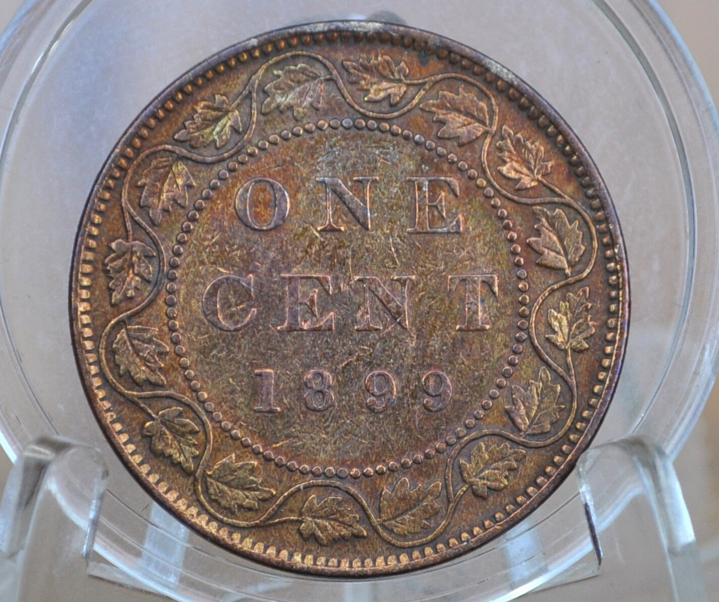 1899 Canadian One Cent - XF (Extremely Fine) Condition - Queen Victoria - One Cent Canada 1899 Large Cent - 1899 One Cent