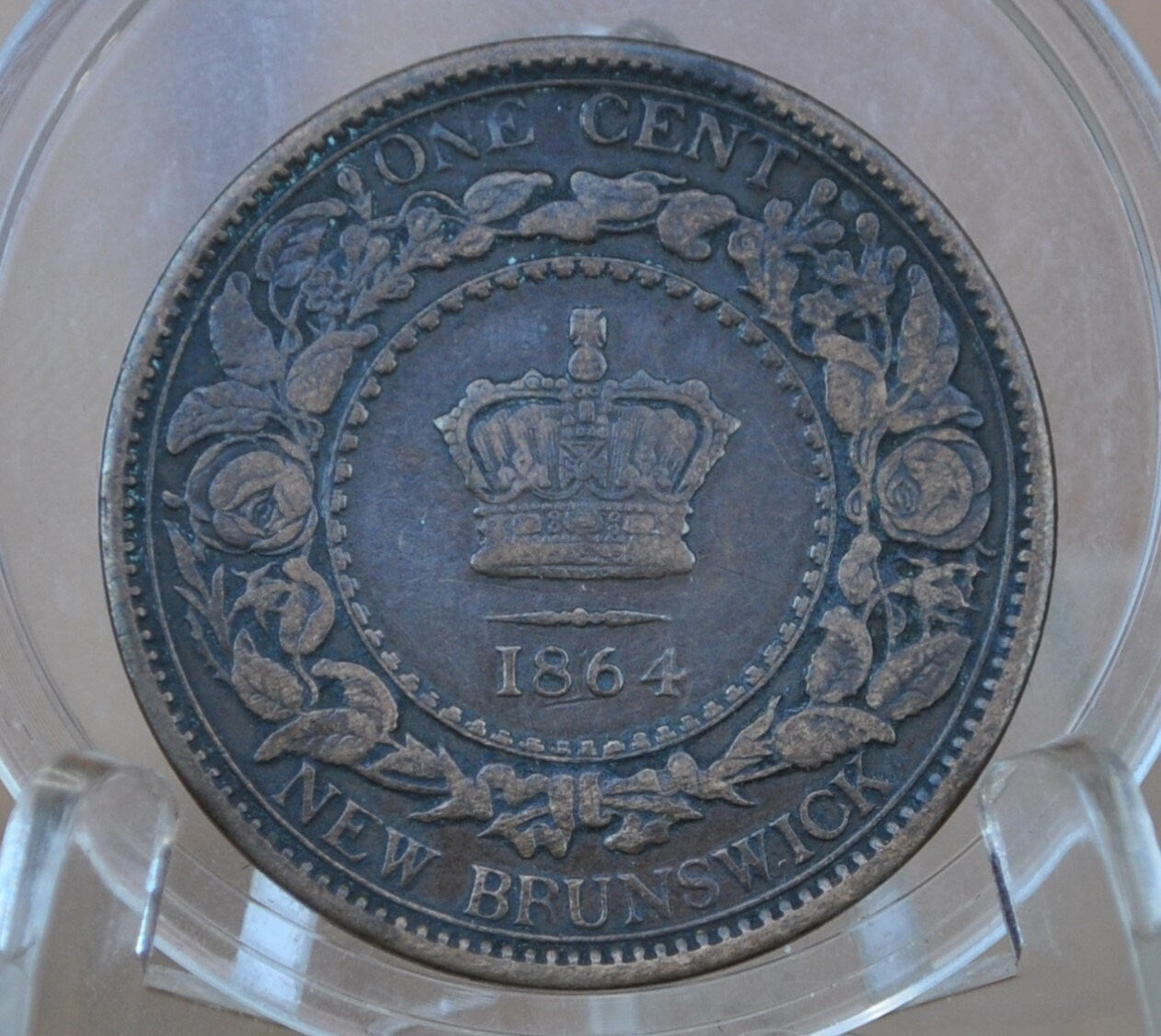 1864 New Brunswick One Cent - Choose by Grade VG-XF (Extremely Fine) - New Brunswick 1 Penny Large Cent 1864 Cent -Only 4 Years of Issue