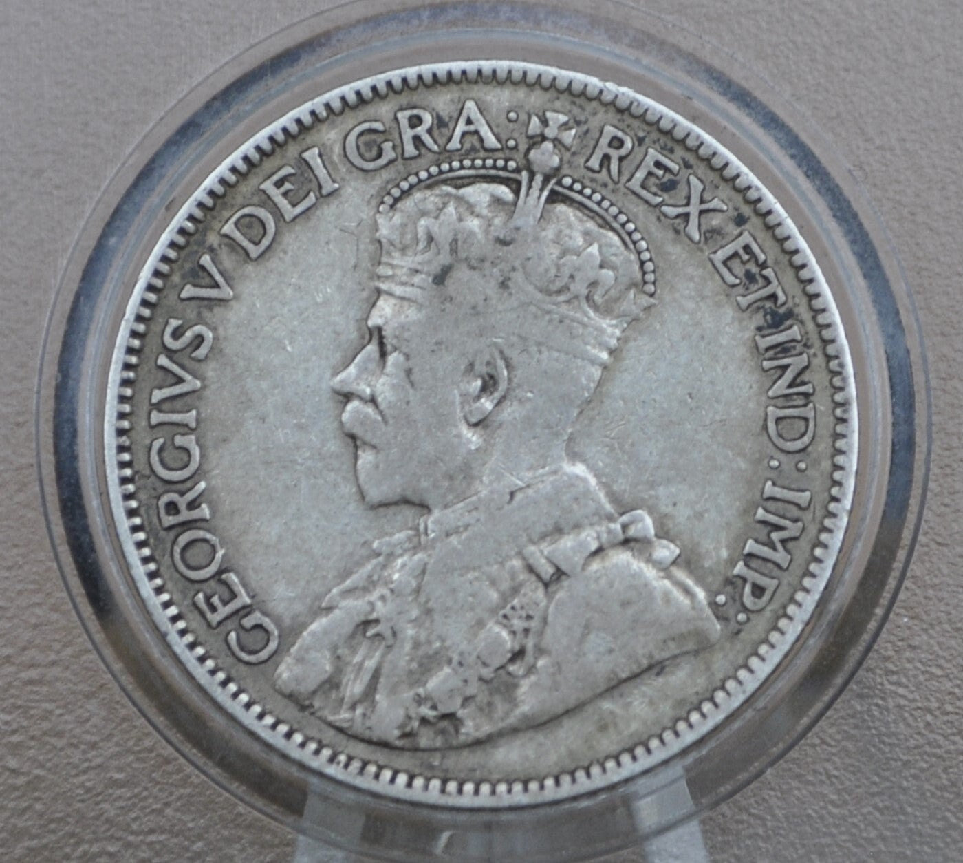 1914 Canadian Silver Quarter - VF (Very Fine) Grade - King George V - 92.5% Silver Quarter Canada - Canadian Coin Collection, Higher Grade