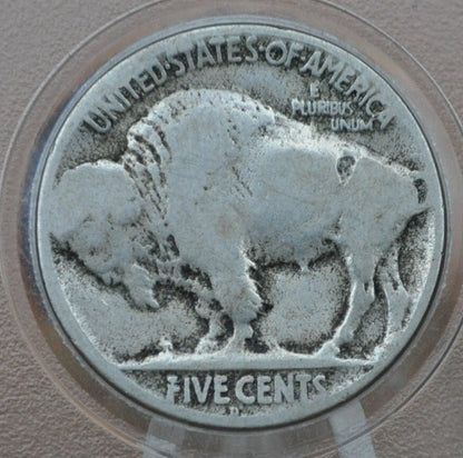 1919-D Buffalo Nickel - G (Good) Condition with prior corrosion - Denver Mint - 1919D Nickel 1919-D Indian Head Nickel 1919 D - Better Date