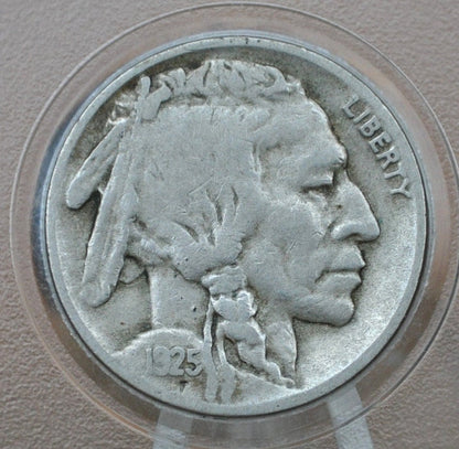 1925-S Buffalo Nickel - G (Good) Grade / Condition - San Francisco Mint - Vintage US Coin - Indian Head Nickel 1925 S Buffalo Nickel 1925S