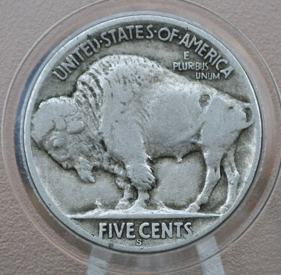 1925-S Buffalo Nickel - G (Good) Grade / Condition - San Francisco Mint - Vintage US Coin - Indian Head Nickel 1925 S Buffalo Nickel 1925S