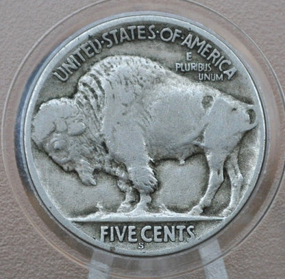 1925-S Buffalo Nickel - G (Good) Grade / Condition - San Francisco Mint - Vintage US Coin - Indian Head Nickel 1925 S Buffalo Nickel 1925S