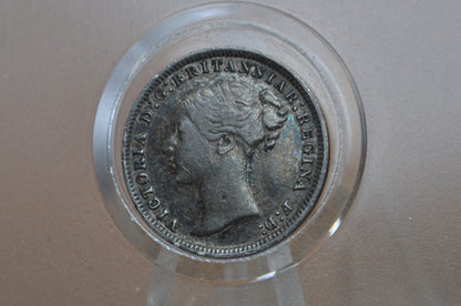 1874 Threepence Great Britain 3 Pence Silver - Prooflike - UK 3 Pence Silver 1874 - Queen Victoria / Victorian Era