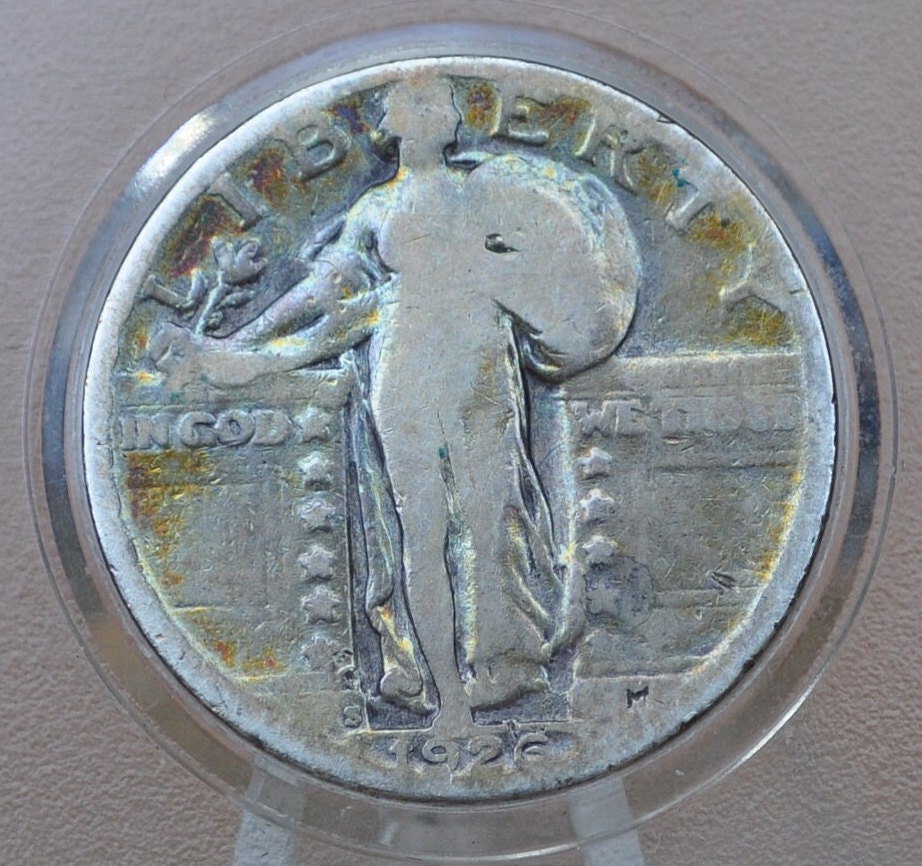 1926 S Standing Liberty Quarter - VG - 1926-S Standing Liberty Silver Quarter - San Francisco Mint Mark