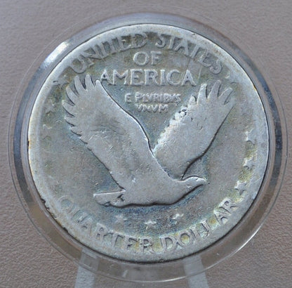 1926 S Standing Liberty Quarter - VG - 1926-S Standing Liberty Silver Quarter - San Francisco Mint Mark