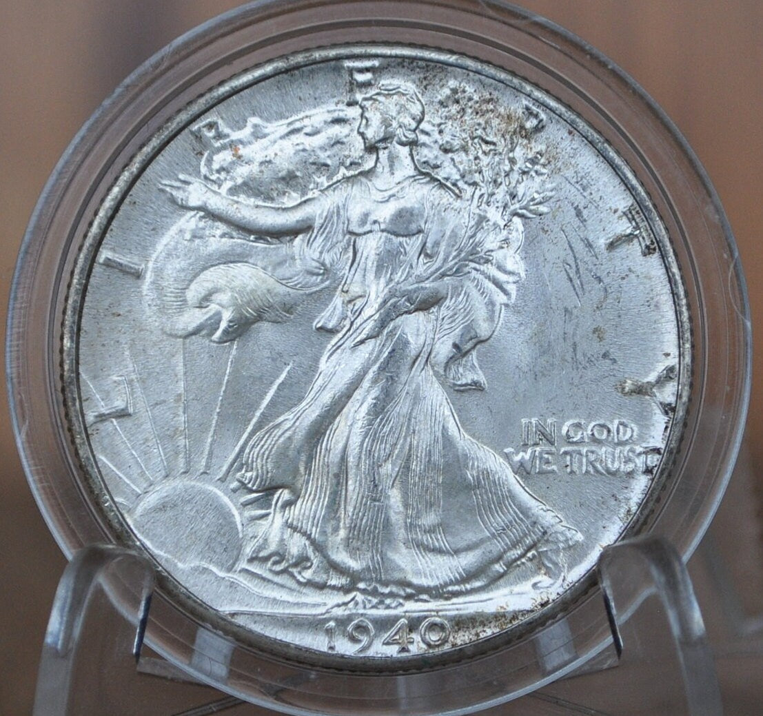 1940 Walking Liberty Silver Half Dollar - Choose by Grade / Condition - Philadelphia Mint - 1940P, 1940-P Walking Liberty 1940 WLH