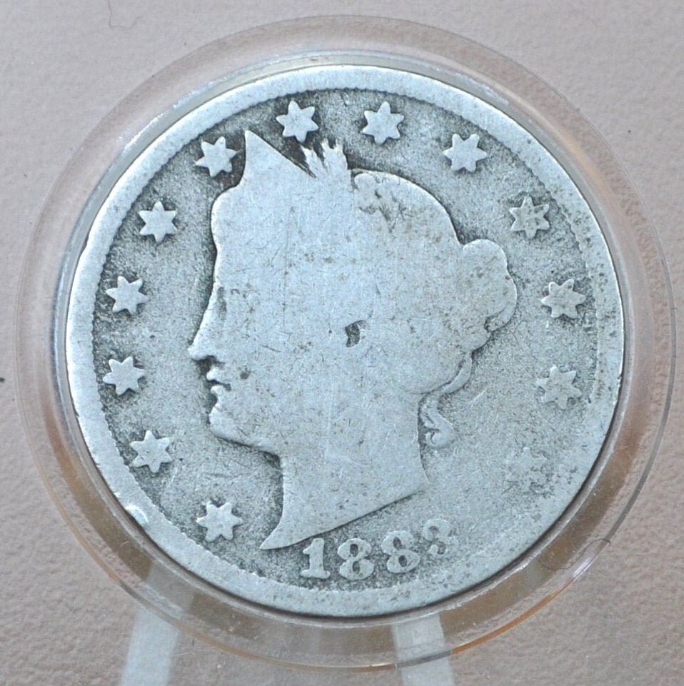 1883 V Nickel WITH Cents - Rarer Variety 1883 V Nickel W/Cents - First Year - Choose By Grade / Condition - 1883 Liberty Head Nickel