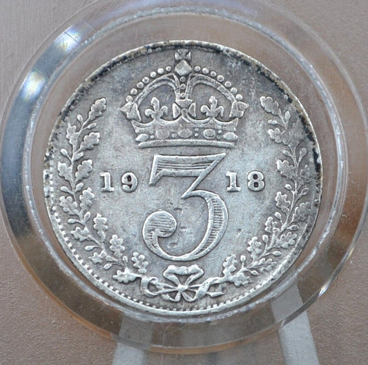 1911-1920 Great Britain Silver 3 Pence Silver - Circulated Conditions - King George - UK 3 Pence Great Britain Three Pence 92.5% Silver