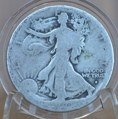 1916-S Walking Liberty Silver Half Dollar Obverse S - G (Good) -Key Date- Denver Mint- 1916 S Wlh - Half Dollar 1916 S Liberty Walking Half