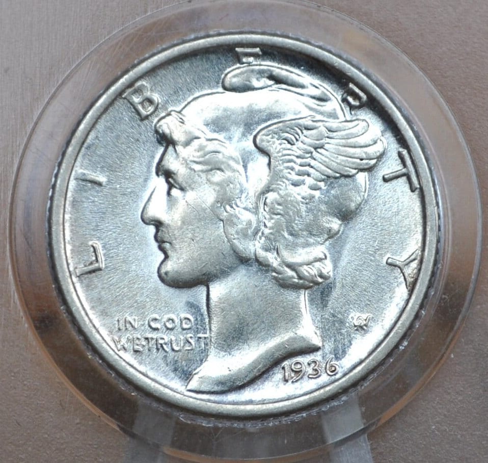 1936 Mercury Silver Dime - Choose by Grade - Philadelphia Mint - 1936P Liberty Head Dime - 1936-P