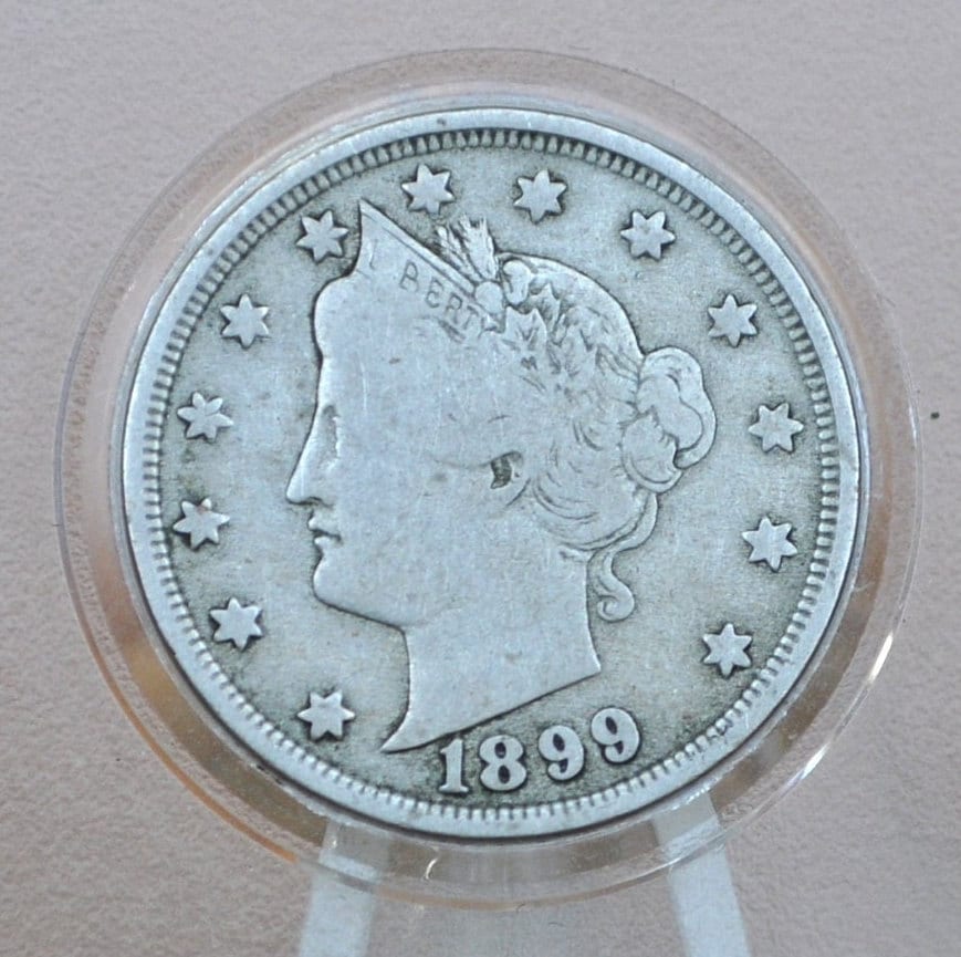 1899 Liberty Head V Nickel - Choose by Grade - Liberty Head Nickel 1899 - "V" back design
