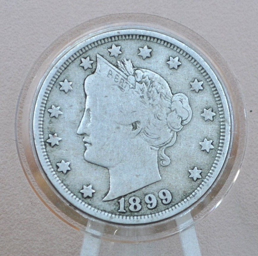 1899 Liberty Head V Nickel - Choose by Grade - Liberty Head Nickel 1899 - "V" back design