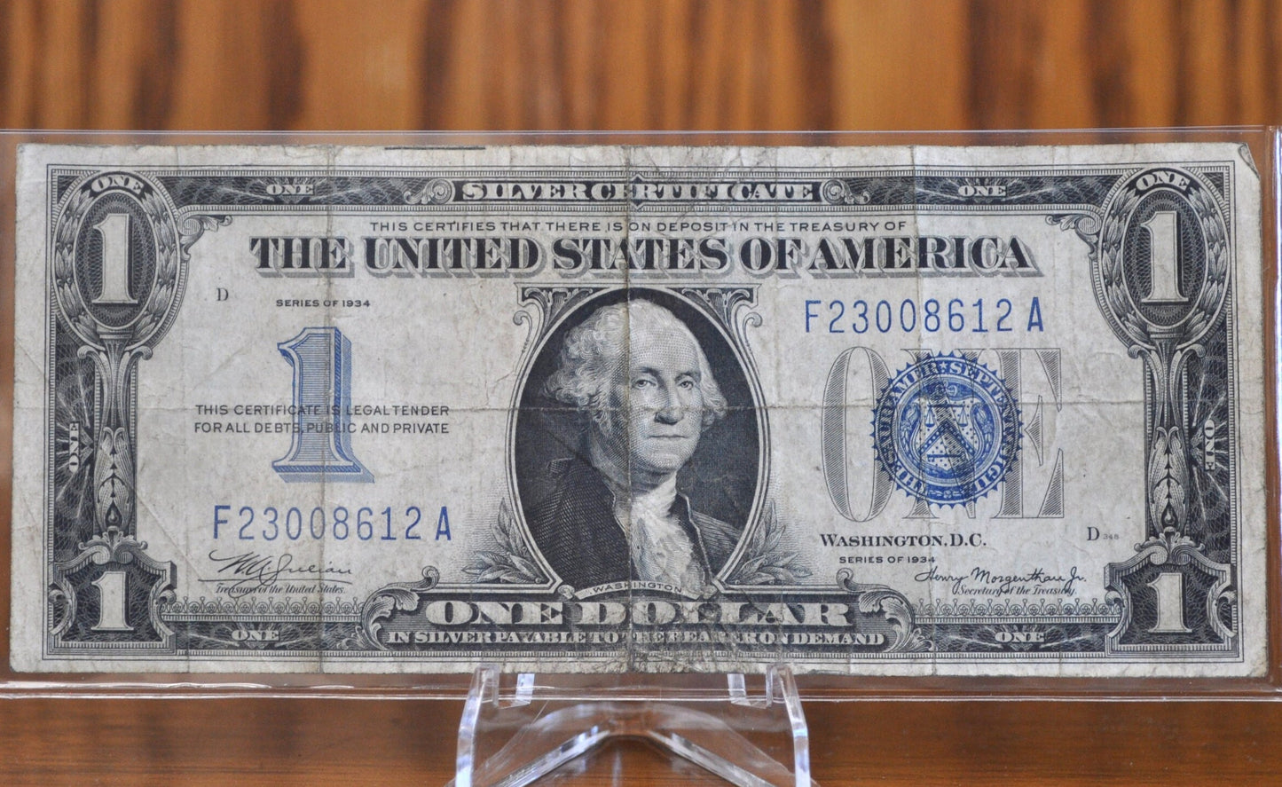 1934 1 Dollar Silver Certificate - XF - Fr#1606 - Funny Back Note - 1934 One Dollar Silver Cert.