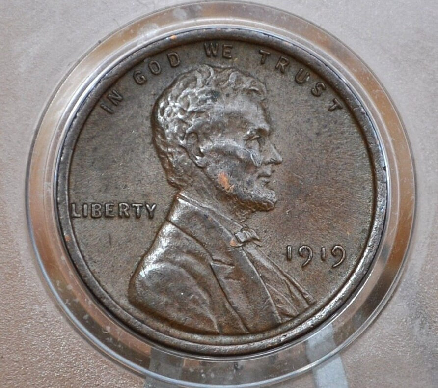 1919 Wheat Penny - Choose by Grade / Condition - 1919 P Wheat Ear Cent - Philadelphia Mint - WWI Era Coin - 1919 Lincoln Wheat Back 1919