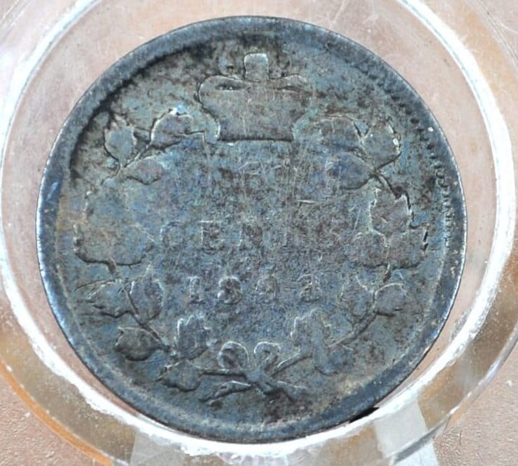 1893 Canadian Silver 5 Cent Coin - Choose by Grade - Queen Victoria - Canada 5 Cent Sterling Silver 1893 Canada