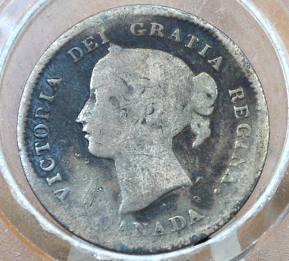 1893 Canadian Silver 5 Cent Coin - Choose by Grade - Queen Victoria - Canada 5 Cent Sterling Silver 1893 Canada
