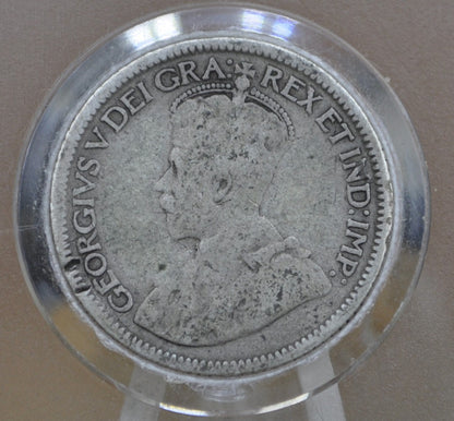 1928 Canadian Ten Cent - VG (Very Good) Grade / Condition - King George V - 10 Cent Canada 1928 Cent - 1928 Canada Dime