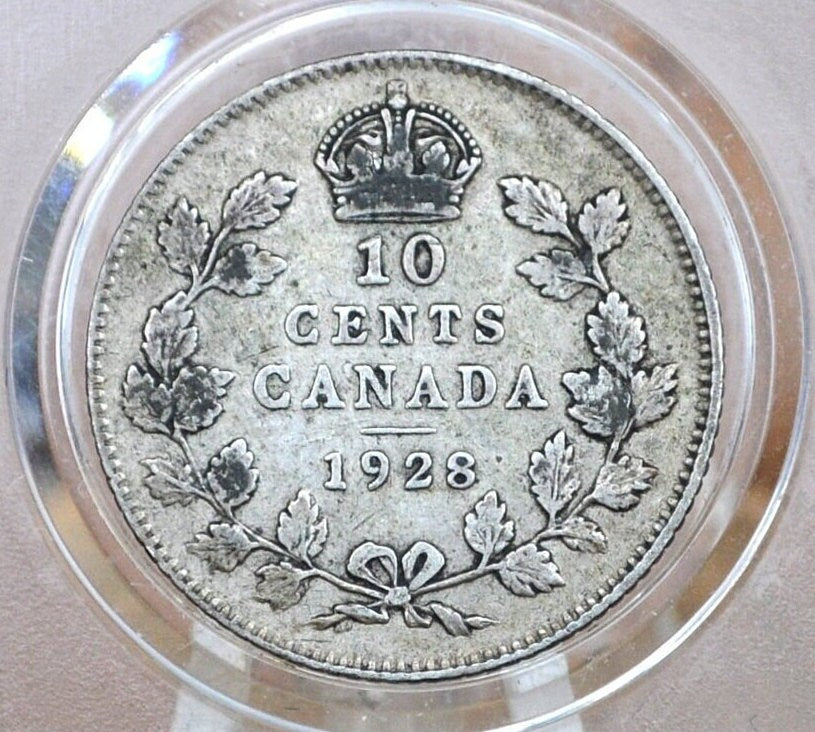 1928 Canadian Ten Cent - Choose by Grade / Condition - King George V - 10 Cent Canada 1928 Cent - 1928 Canada Dime
