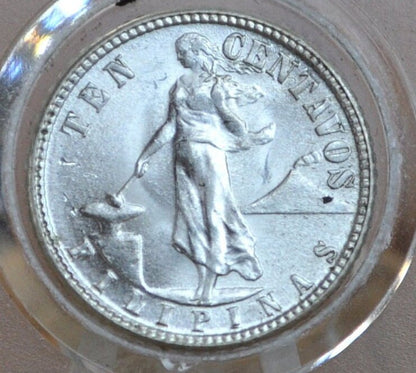 1944 Philippines 10 & 20 Centavos Silver - Gem BU Grade / Condition - 1944 S Ten Centavo Filipinas Twenty Centavo - Wartime