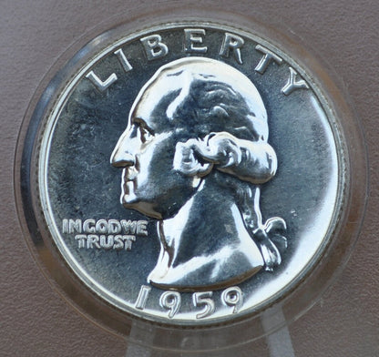 1959 Washington Quarter - Philadelphia Mint - 1959 P Silver Quarter / 1959 P Washington Quarter EF45