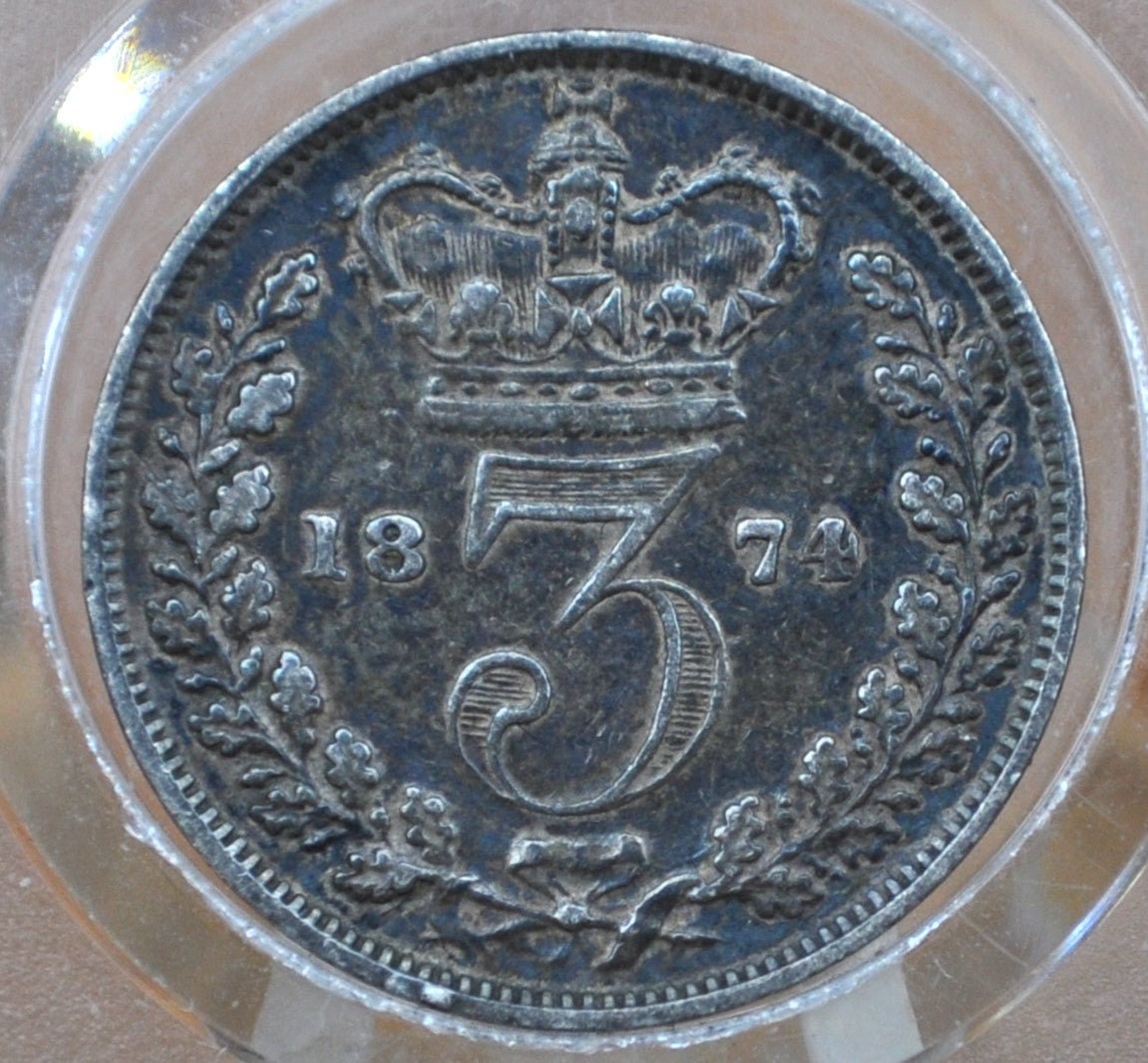 1874 Threepence Great Britain 3 Pence Silver - Prooflike - UK 3 Pence Silver 1874 - Queen Victoria / Victorian Era