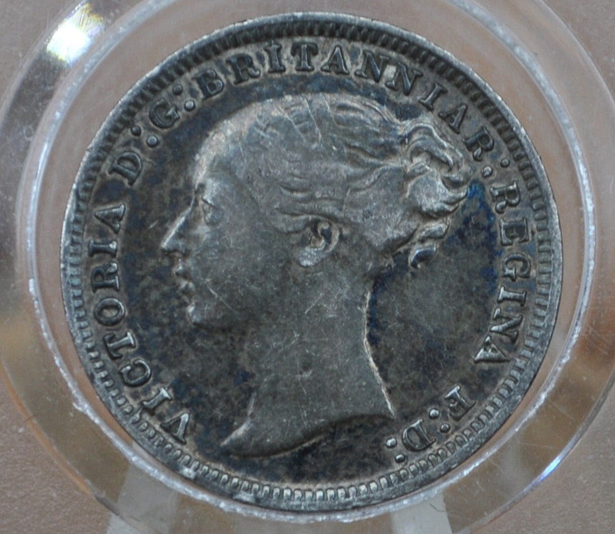 1874 Threepence Great Britain 3 Pence Silver - Prooflike - UK 3 Pence Silver 1874 - Queen Victoria / Victorian Era