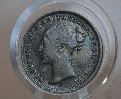 1874 Threepence Great Britain 3 Pence Silver - Prooflike - UK 3 Pence Silver 1874 - Queen Victoria / Victorian Era