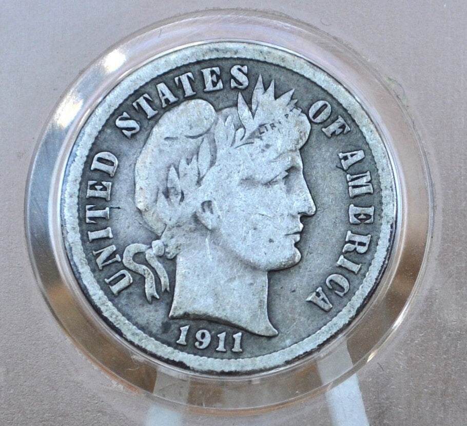1911 Barber Silver Dime - Choose by Mint & Grade / Condition - Silver Dime - Philadelphia Mint - 1911-P Barber Dime