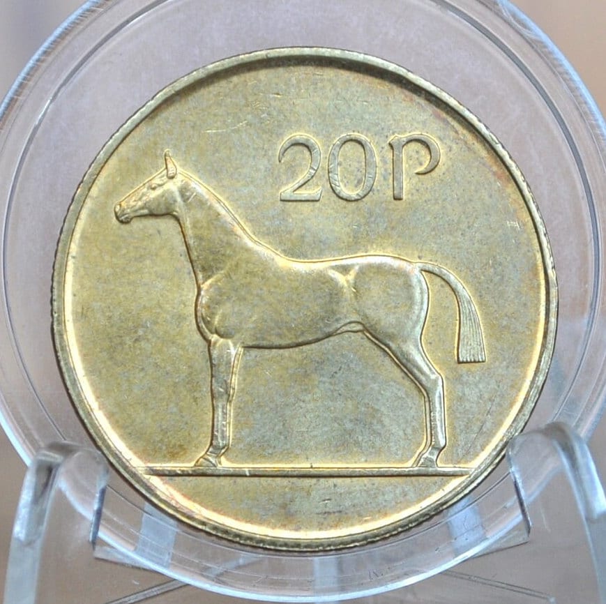 Irish 20 Pence Coins - Great Conditions - Erie 1986 Ireland 1994 - 20 Pence Coin UK, Horse Design 1980s, 1990s, 2000s