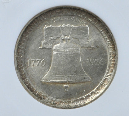 1926 Sesquicentennial American Independence Silver Commemorative Half Dollar - ANACS Unc. Details, Cleaned - 1926 American Independence Half