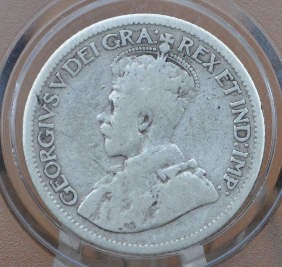 1934 Canadian Silver 10 Cent Coin - G (Good) Condition - Low Mintage Date - Canada 10 Cent Sterling Silver 1934 Canada